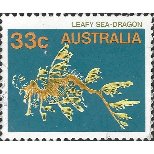AUSTRALIA, FISH, Leafy Sea Dragon, blue 1985, 33c, #4
