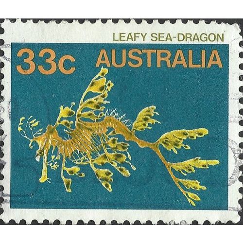 AUSTRALIA, FISH, Leafy Sea Dragon, blue 1985, 33c, #6