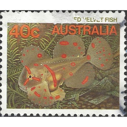 AUSTRALIA, FISH, Red Velvet Fish, brown 1985, 40c, #2