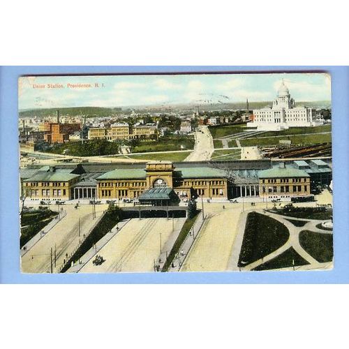 Rhode Island Providence Union Station View Large Station w/Ramps Leading T~323