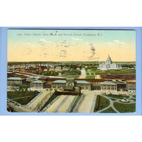 Rhode Island Providence Union Station & State Capitol & Normal School View~330