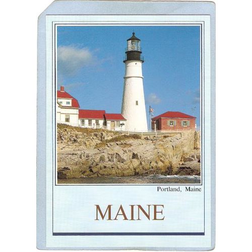 ME Portland Lighthouse Postcard Portland Head Lighthouse lighthouse_box1~266