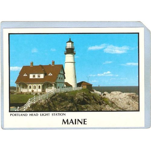 ME Portland Lighthouse Postcard Portland Head Lighthouse lighthouse_box1~264