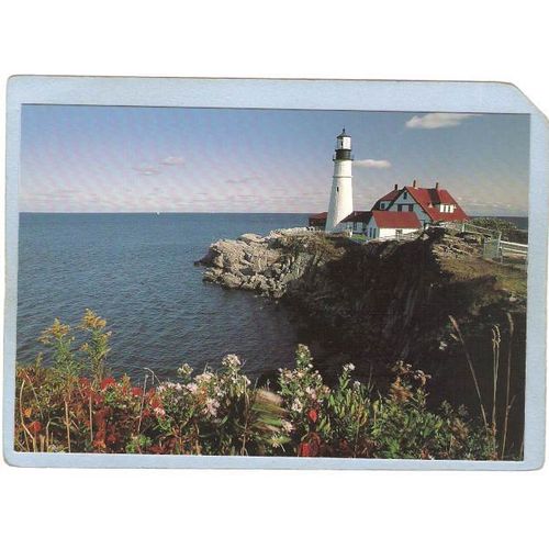 ME Portland Lighthouse Postcard Portland Head Lighthouse lighthouse_box1~260