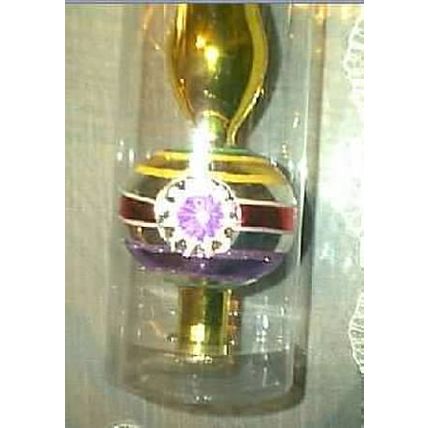 NEW GORGEOUS BLOWN GLASS SHINY GOLD STAR 13" HIGH TREE TOPPER