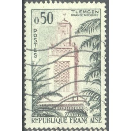 France 1960 - SG1464 - 50c purple green - Tlemcen Mosque, Algeria - used 3