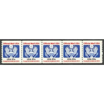 O135 20c Eagle Fine MNH PNC 1/5 V0504