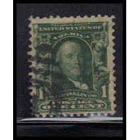 Used 300 1c Benjamin Franklin Fine K0749