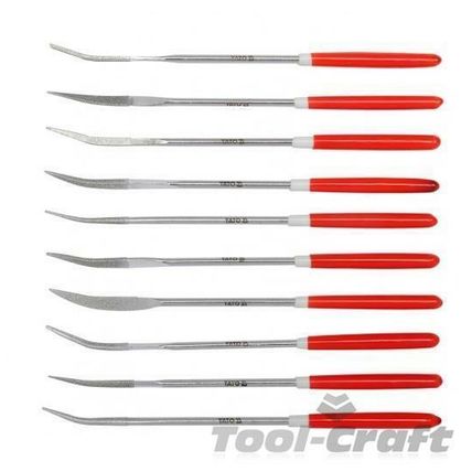 Yato professional jewelers diamond precision needle file metal set of 10