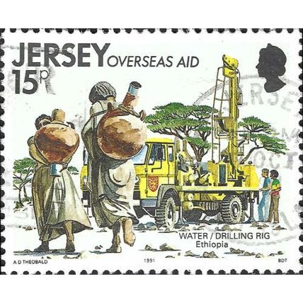 JERSEY, Drilling for Water, Ethiopia, white 1991, 15p