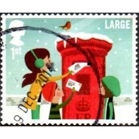 2014 Christmas 1st Large. Posting Christmas Cards. S Ad/DCut Fine Used Off Paper