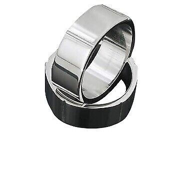 Men's 316L Stainless Steel Five Side 8 mm Band Ring