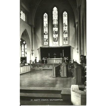 Hampshire SOUTHAMPTON St Mary's Church Interior Postcard