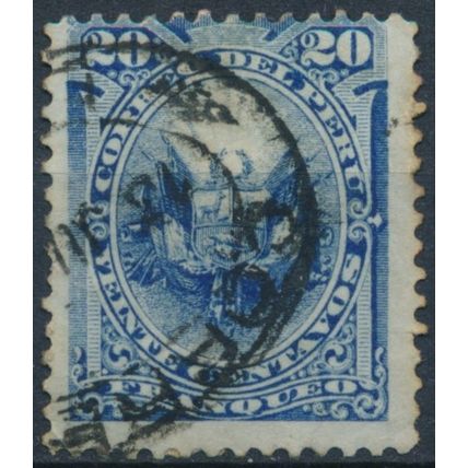 Coat of Arms: 20c - Peru 1886 - FH - MiNr 72