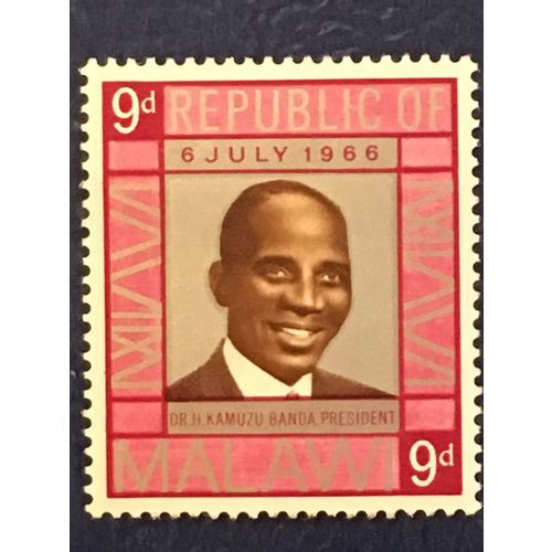 Malawi 1966 Republic Day 9d President Banda Unmounted Mint NHM SG 269 Sc59 Stamp