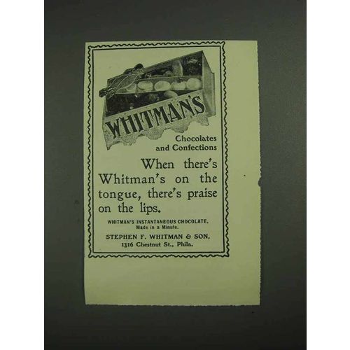 1902 Whitman's Chocolates and Confections Ad