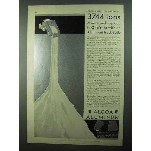 1931 Alcoa Aluminum Ad - 3744 Tons Increased Pay-Load
