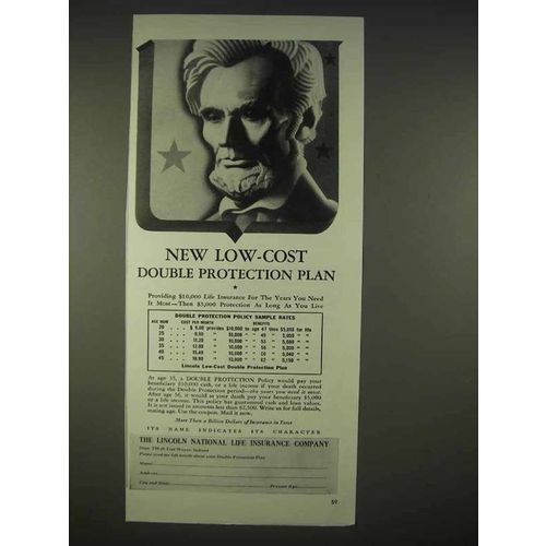 1940 Lincoln National Life Insurance Ad - Protection