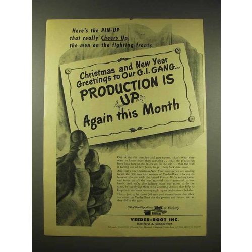 1944 Veeder-Root Counters Ad - Production is Up Again
