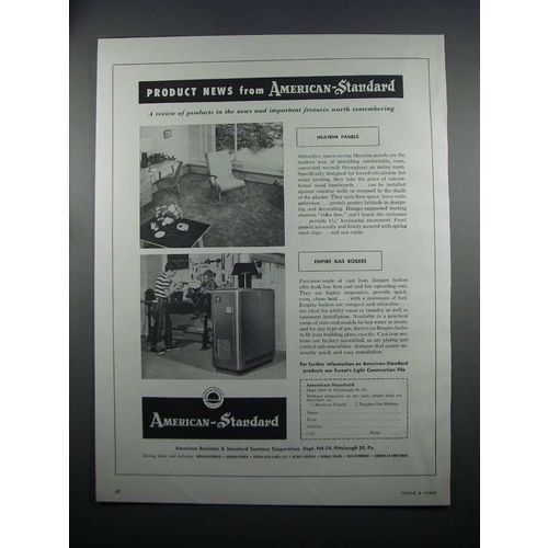 1954 American-Standard Heatrim Panels & Boiler Ad