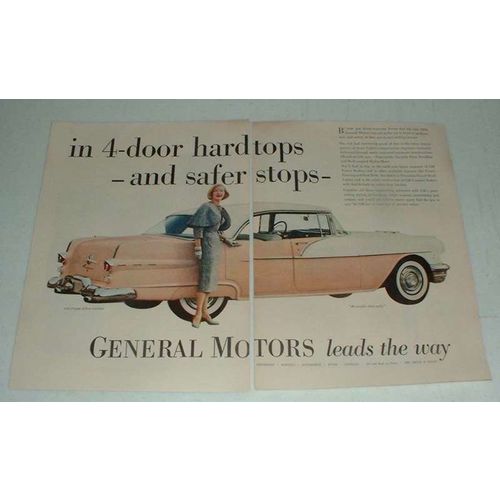 1956 Pontiac 4-door Catalina Car Ad - Safer Stops!
