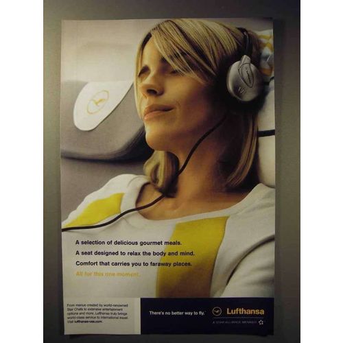 2006 Lufthansa Airline Ad - Delicious Gourmet Meals