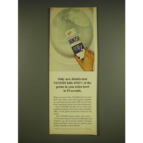 1963 Vanish Toilet bowl cleaner Advertisement