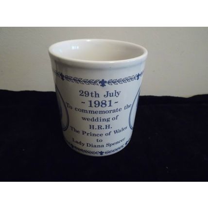 Prince Charles & Diana Royal Wedding Mug 1981 White