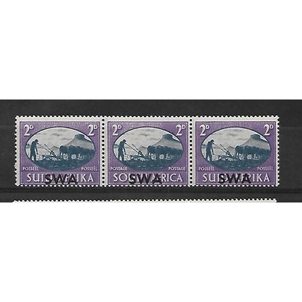 SouthWestAfrica.SG132 2d "Peace" strip of 3.Unmounted Mint.May21a
