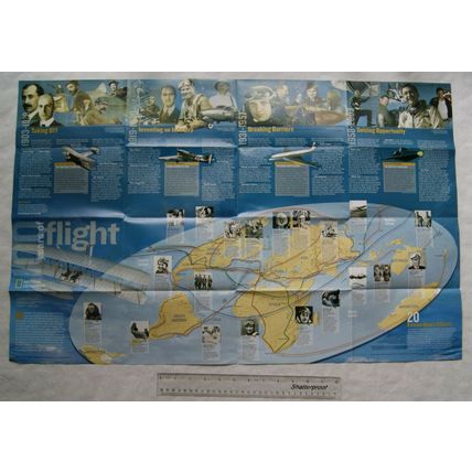 2003 National Geographic map 100 Years of Flight
