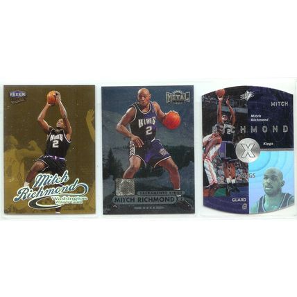 Mitch Richmond 10x card lot incl Gold Medallion, Stickers