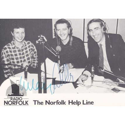 Wally Webb & Female DJ Double Hand Signed Radio Norfolk Photo