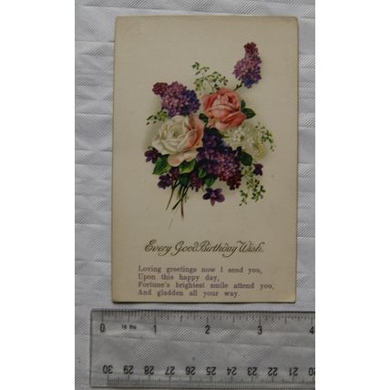 vintage Greetings postcard Every Good Birthday Wish