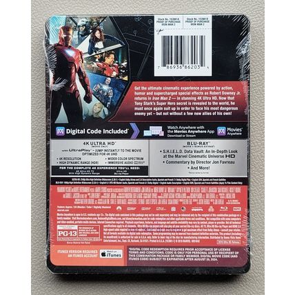 Iron man 2 Best Buy Limited Edition Collectible Steelbook 4K Ultra HD Movie