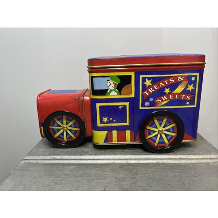 Christmas Tin Truck Treats & Sweets EMPTY Collectible Tin Storage Container
