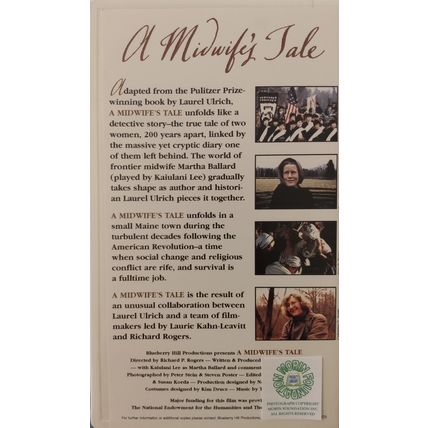 A MIDWIFE'S TALE VHS VIDEOTAPE stars KAIULANI LEE