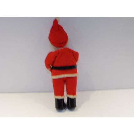 Vintage Santa St Nicholas Figure Hard Plastic & Cloth