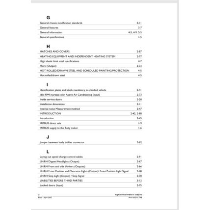 Iveco Eurorider 4 Vehicle Equipment Regulation Manual 60393748 2007 PDF