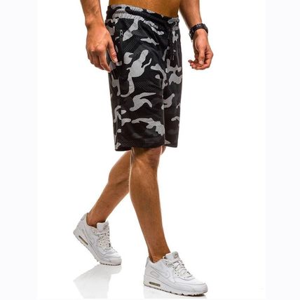 Men Camouflage Shorts Casual Summer Sports Gym Outdoor Zipper Pocket Short Pants