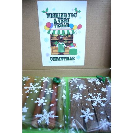 THE GROWLING GROCER'S VEGAN CHRISTMAS DOG TREAT GIFT BOX HEALTHY VEGE TREATS