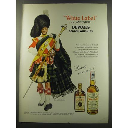 1960 Dewar's Scotch Advertisment - Dewar Highlander