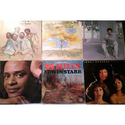 Lot of 6 R&B Soul LP record albums: Harold Melvin, Edwin Starr, Lionel Richie...
