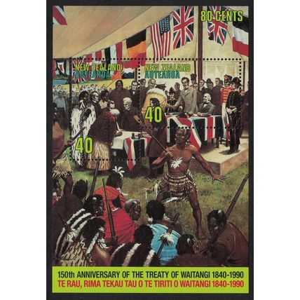 New Zealand 150th Anniversary of Treaty of Waitangi MS 1990 MNH SG#MS1540
