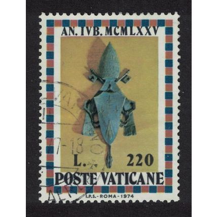 Vatican Arms of Pope Paul VI 1974 Canc SG#631 Sc#570