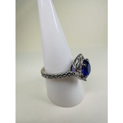 Bomb Party Sz10 Revealed BP Ring Fashion Jewelry RBP Radiant Blue Rhodium P