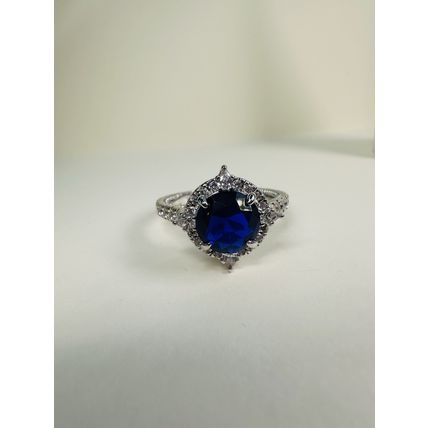 Bomb Party Sz10 Revealed BP Ring Fashion Jewelry RBP Radiant Blue Rhodium P