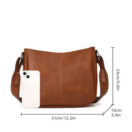 Women's Shoulder Handbags Wallet Purse with Credit Card Slots Brown