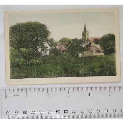 1908 postcard St Keverne Church, Cornwall