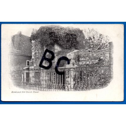 Postcard Old Church Tower Brentwood Essex Nr Warley Shenfield Billericay