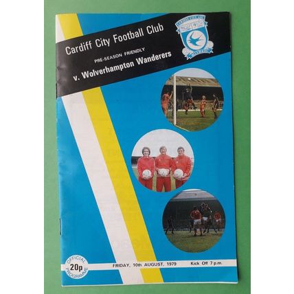 Cardiff City v Wolverhampton Wanderers FRIENDLY 1979 - 1980 football programme